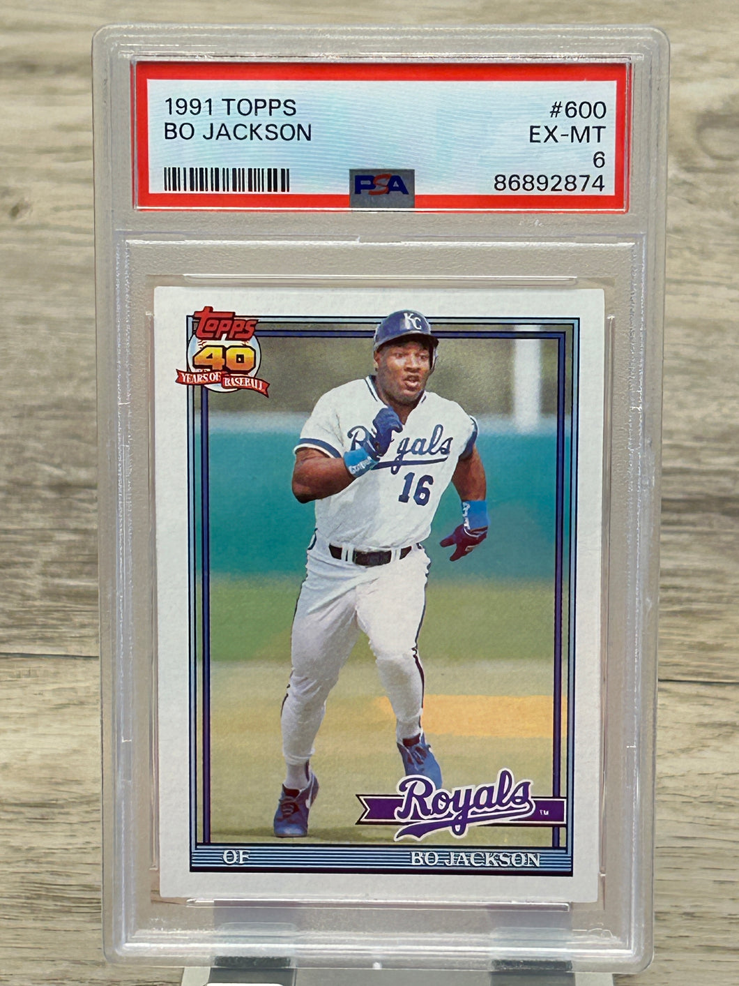 1991 TOPPS Bo Jackson #600 EX MINT PSA 6