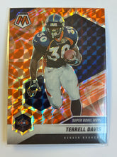 Load image into Gallery viewer, 2021 Panini Mosaic Orange Swirl #296 Terrel Davis
