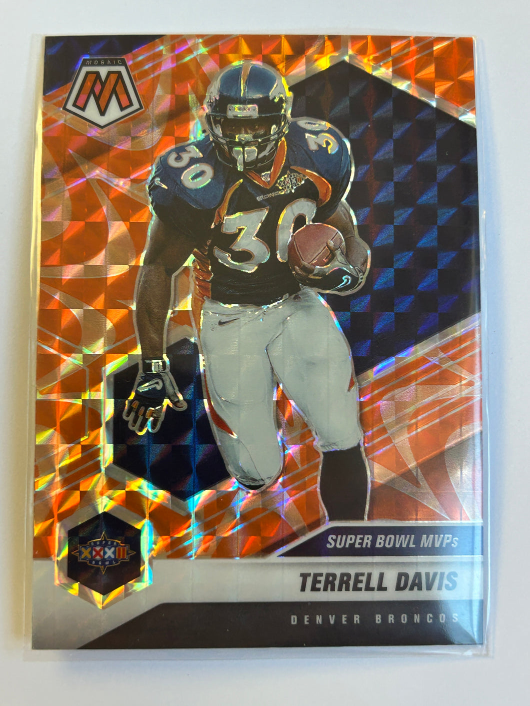 2021 Panini Mosaic Orange Swirl #296 Terrel Davis