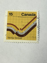 Load image into Gallery viewer, Used Fine Canada #582 Fifteen cent Geology Postage Stamp
