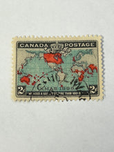 Load image into Gallery viewer, Used Fine Canada #86 Two Cent Black,blue and carmine Postage Stamp
