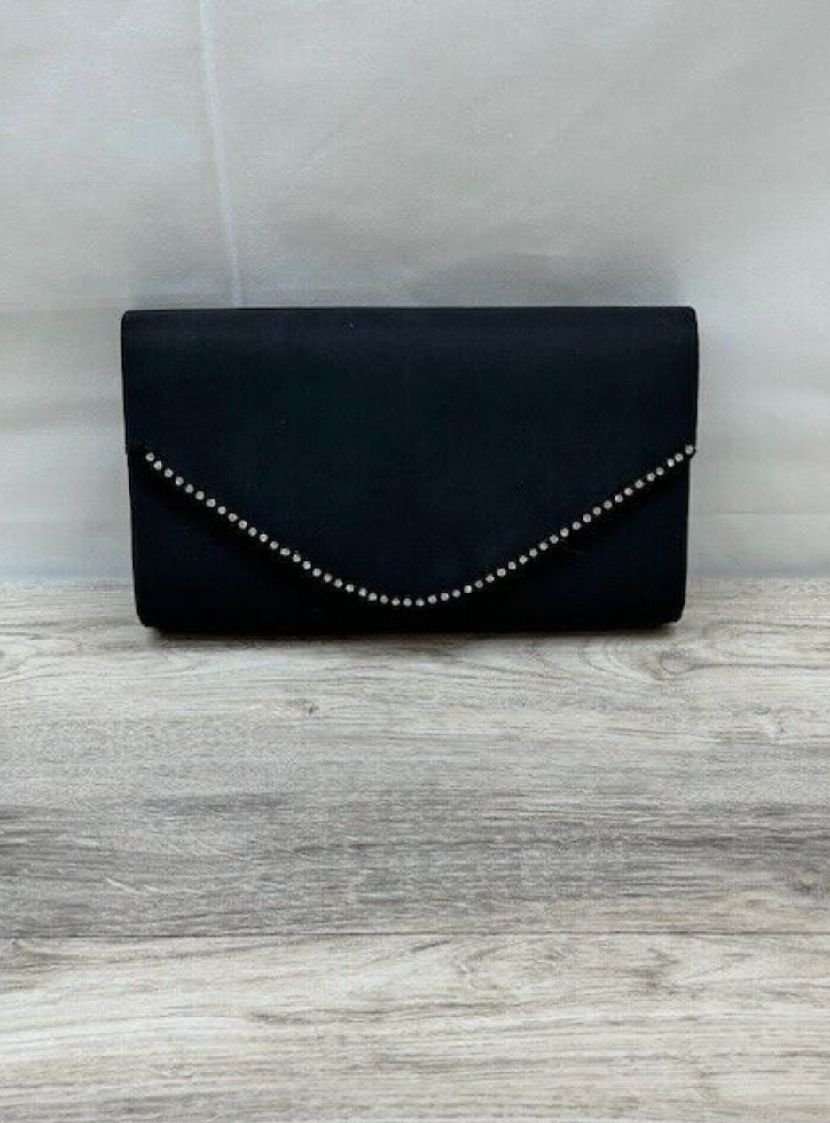 Vintage Black evening bag with diamonds